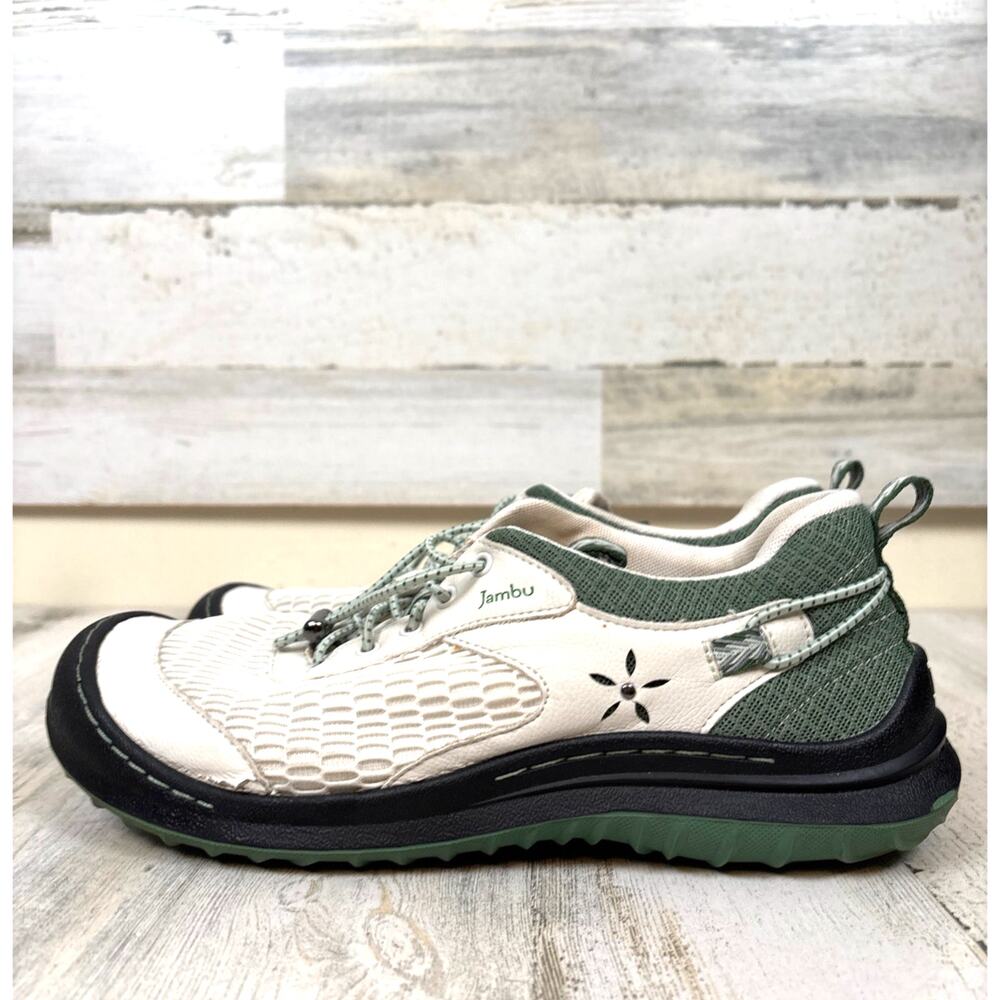 Jambu Womens 9 Green White Sunset Vegan Waterproof Lace Up Sneakers Casual